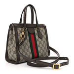 GG Supreme Monogram Small Ophidia Tote Bag Brown