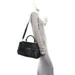 Calfskin Large Sofia Shoulder Bag Black