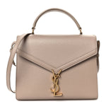 Grain de Poudre Medium Classic Monogram Cassandra Top Handle Dark Beige