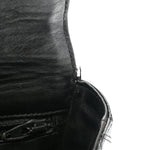 Patent Flap Waist Belt Bag Black