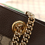 GG Supreme Monogram Large Rajah Chain Tote Beige New Acero