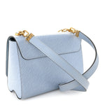Epi Twist Monogram Flower Chain Shoulder Bag MM Blue