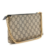 GG Supreme Monogram Wrist Wallet Black