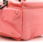 Nylon Medium Rucksack Backpack Bright Coral Pink