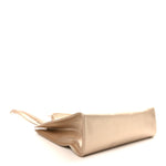 Metallic Vegan Leather Medium Shopping Bag Gold