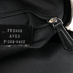 Glazed Fabric Vitello Liberty FF 1974 Diagonal Sling Bag Tobacco Moresco Black