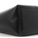 Smooth Calfskin Maxi Trapezoid Shopping Tote Black