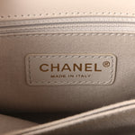 Calfskin Chevron Quilted Mini Coco Handle Flap Rose Pale