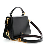 Calfskin Mini VSling Top Handle Bag Black