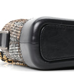 Tweed Calfskin Small Gabrielle Hobo Brown