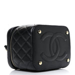 Caviar Quilted Small CC Vanity Case Black Black