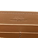 Fabric Jacquard FF 1974 Continental Wallet On Chain Tobacco Moro
