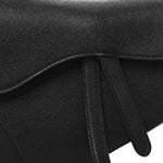 Grained Calfskin Saddle Bag Black