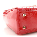 Patent Cannage Small Lady Dior Red