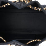 Denim Quilted Mini Chanel 25 Handbag Dark Blue