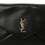 Grained Lambskin Cassandre Envelope Pouch Black