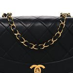 Lambskin Quilted Small Single Flap Black