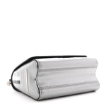 Calfskin Monogram Spaceship Embossed Twist Shoulder Bag PM Argent