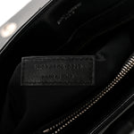 Calfskin Y Quilted Monogram Medium Loulou Chain Satchel Black