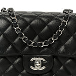 Caviar Quilted Mini Square Flap Black