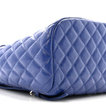 Lambskin Quilted Large Urban Spirit Backpack Blue