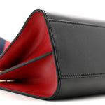Nappa Bamboo Web Mini Nymphaea Top Handle Bag Black