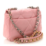 Lambskin Quilted Medium Chanel 19 Flap Pink
