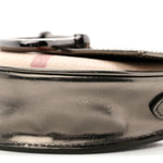 Patent Nova Check Mini Crossbody Bag Pewter