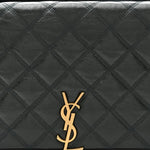 Lambskin Quilted Mini Becky Chain Bag Vert Fonce