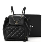Caviar Quilted Business Affinity Backpack Black