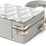 Coated Canvas CD Diamond Lock Mini Case  Gray