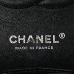 Patent Quilted Medium Double Flap Black