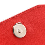 Brushed Calfskin Mini Geometric Clutch Bag Flame Red