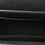 Calfskin Lace Flower Inlay Twist Shoulder Bag MM Navy Black