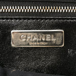 Shiny Lambskin Quilted 31 Shopping Bag Black