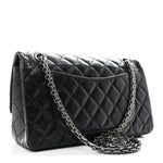Aged Calfskin Quilted 2.55 Reissue 225 Flap Black