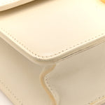 Box Calfskin 30 Montaigne Flap Bag Latte