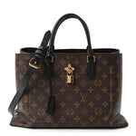 Monogram Flower Tote Black