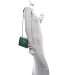 Satin Pearl Varenne Shoulder Bag Green
