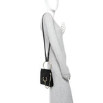 Suede Calfskin Mini Faye Bracelet Bag Black