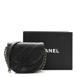 Caviar Quilted Small Messenger Flap Black