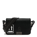 Saffiano Mini Binder Clip Bag Black White