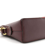 Textured Dollar Calfskin Web Small Ophidia Dome Shoulder Bag Burgundy