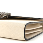 Dollar Calfskin Mini Dionysus Chain Wallet Mystic White