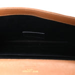 Grain De Poudre Matelasse Chevron Monogram Cassandre Flap Pouch Natural Dark