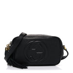 Pebbled Calfskin Mini Soho Disco Bag Black