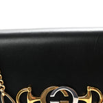 Smooth Calfskin Small Zumi Top Handle Shoulder Bag Black