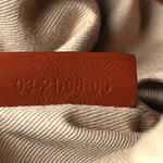 Raffia Calfskin Small Woody Striped Basket Bag Brown