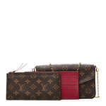 Monogram Pochette Felicie Chain Wallet Fuchsia