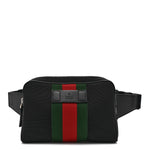 Canvas Web Slim Belt Bag Black